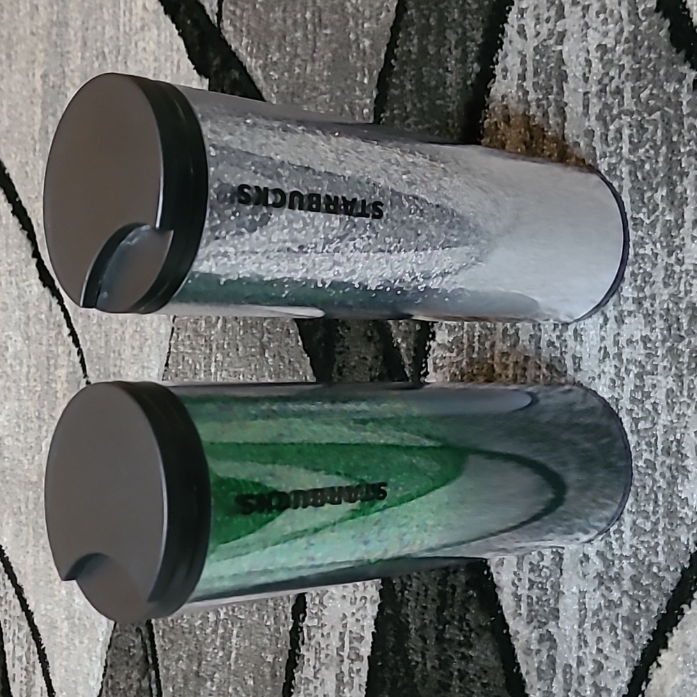 STARBUCKS 2019 OMBRE SPARKLE GLITTER 16 OZ TUMBLERS BUNDLE